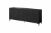 Komoda MARMO 3D 200x45xH80,5 czarny mat/marmur czarny - Galeria zdjęcie 1