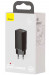 BASEUS ŁADOWARKA SIECIOWA USB + USB-C (CZARNA) - Galeria zdjęcie 1