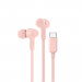 BELKIN SŁUCHAWKI PRZEWODOWE DOUSZNE USB-C, RÓŻOWE - Galeria zdjęcie 1