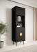Witryna PALAZZO 60x42x190 czarny + dąb craft - Galeria zdjęcie 3