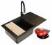 Zestaw - Zlewozmywak PYRAMIS SPARTA PLUS LUX (78x48) 1B 1D + Bateria IDEA Black Edition - 070175802BE - Volcano - Galeria zdjęcie 2