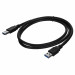 LANBERG KABEL USB-A 3.0 M/M 1M CZARNY - Galeria zdjęcie 2