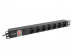 Lanberg listwa zas. rack pdu (1u,16a,7x 230v,2m) pdu-07e-0200-bk - Galeria zdjęcie 1
