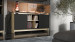 Komoda PORTO 2D 150x38x77 dąb/czarny - Galeria zdjęcie 3