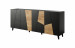 Komoda ETNA 200x42x82 czarny mat + dąb craft - Galeria zdjęcie 2