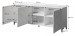Komoda MARMO 3D 200x45xH80,5 biały mat/marmur biały - Galeria zdjęcie 4