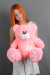 Miś TEDDY 60cm różowy - Galeria zdjęcie 3