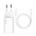 BASEUS ŁADOWARKA SIECIOWA Z PRZEWODEM USB-C(BIAŁA) - Galeria zdjęcie 1