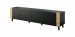 Szafka RTV FARO 200x42x52 czarny mat + dąb craft - Galeria zdjęcie 1