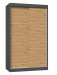 Szafa z drzwiami przesuwnymi IGA 120x61xH200 antracyt/artisan - Galeria zdjęcie 1