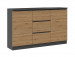 Komoda 2D3S 120x30xH75 antracyt/artisan - Galeria zdjęcie 1