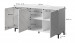 Komoda MARMO 3D 150x45xH80,5 biały mat/marmur biały - Galeria zdjęcie 4
