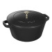 Zestaw 3 naczyń żeliwnych z pokrywką STAUB 40508-386-0 - czarny 24 cm - Galeria zdjęcie 4