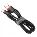 BASEUS KABEL LIGHTNING USB, 1.5A, 2M CZARNO-CZERW. - Galeria zdjęcie 3