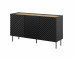 Komoda 3D2SZ ONDA 150x45x85 czarny - Galeria zdjęcie 1
