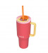 Kubek termiczny z teleskopową słomką Kambukka Rio Tumbler 950ml Pink Papaya - Galeria zdjęcie 1