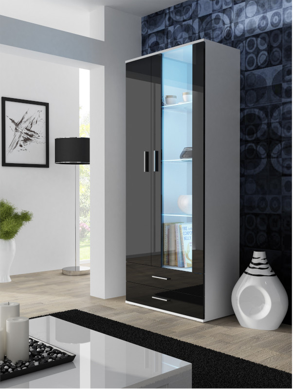 Zestaw meblowy SOHO 8 biały/czarny połysk - zdjęcie 2