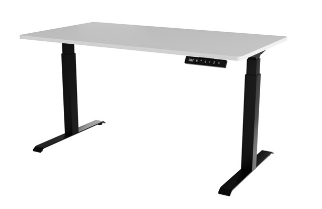 Biurko z elektryczną regulacją wysokości MOON LONG 150x80x72-120 czarny/biały - zdjęcie 2