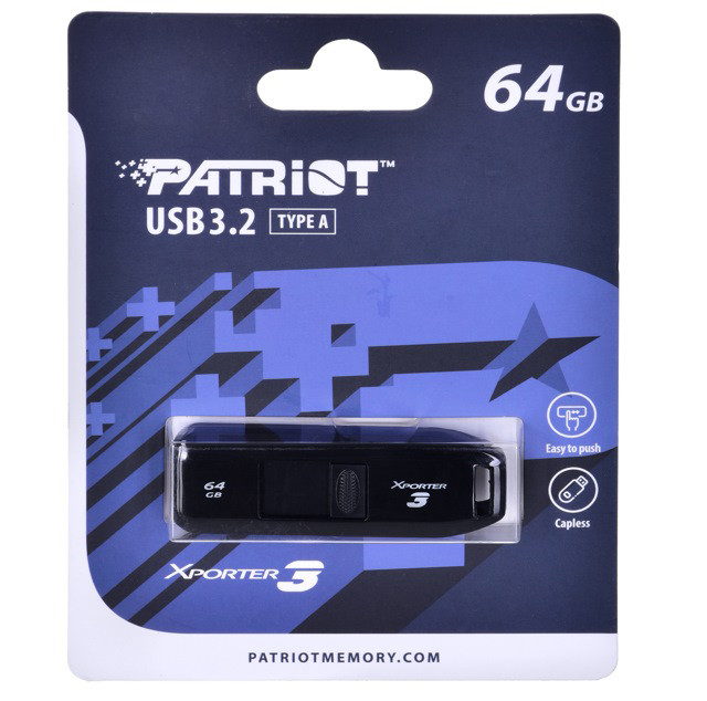 PARTIOT FLASHDRIVE Xporter 3 64GB Type A USB3.2 - zdjęcie 1