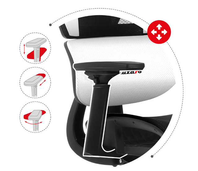 Fotel gamingowy Huzaro Combat 8.0 White - zdjęcie 5