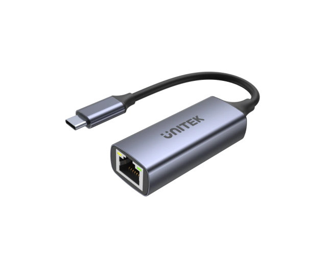UNITEK ADAPTER USB-C - RJ45 M/F, 1GBPS, PD 100W - zdjęcie 1