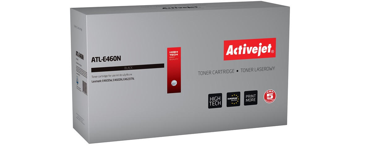 Activejet ATL-E460N Toner do drukarki Lexmark, Zamiennik Lexmark E460X21E; Supreme; 15000 stron; czarny. - zdjęcie 6