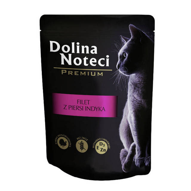 DOLINA NOTECI Premium Filet z piersi indyka w sosie - mokra karma dla kota - 85 g - zdjęcie 1