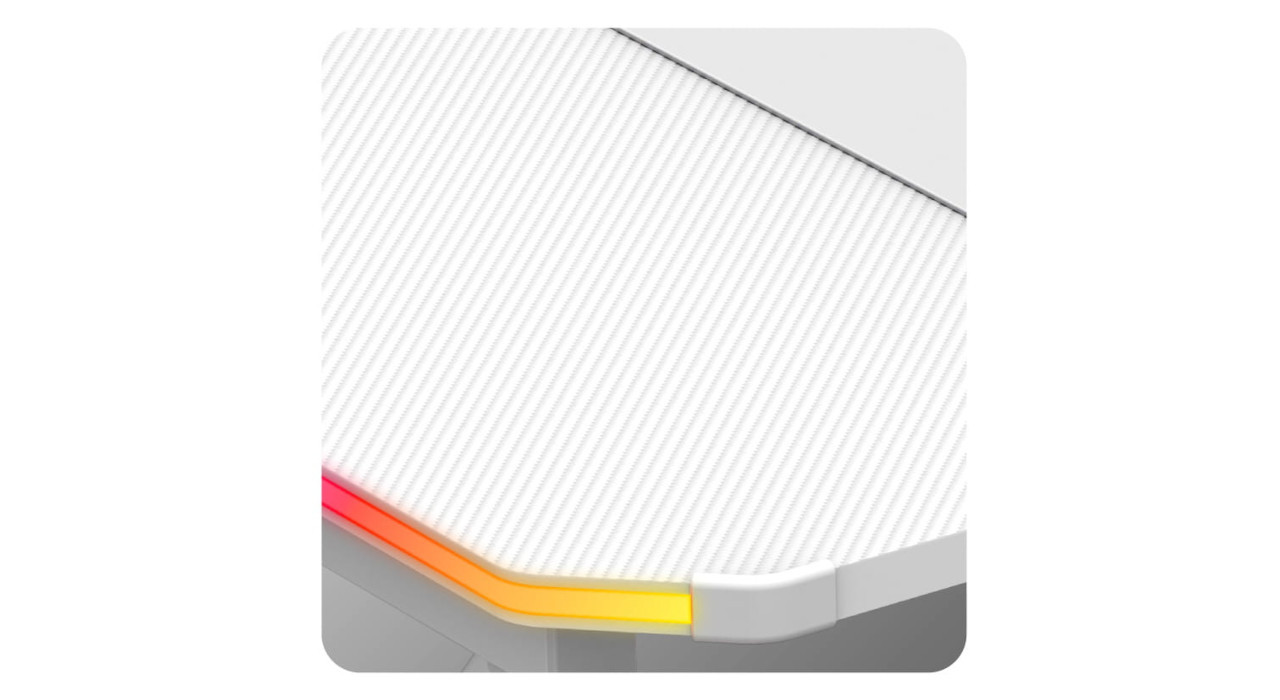 Biurko gamingowe Huzaro Hero 4.8 White RGB - zdjęcie 4