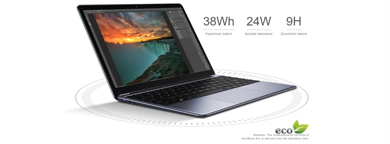 Chuwi Herobook Pro CWI514 Celeron N4020 14.1"FHD AG 8GB SSD256 BT Win11 Silver - zdjęcie 2