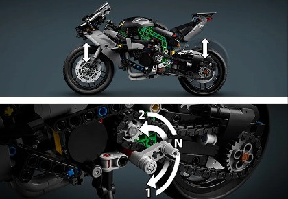 LEGO Technic 42170 Motocykl Kawasaki Ninja H2R - zdjęcie 3