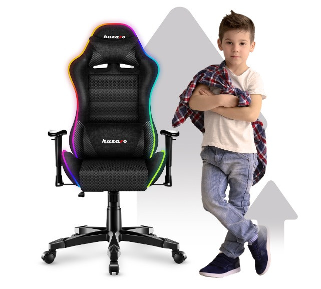 Fotel gam. dla dziecka Huzaro Ranger 6.0 RGB Mesh - zdjęcie 2