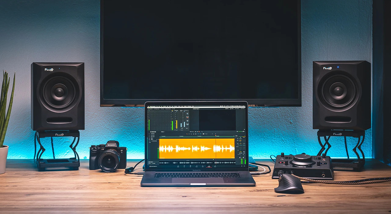 Fluid Audio DS5 - Para statywów pod 4-calowe i 5-calowe monitory studyjne - zdjęcie 2
