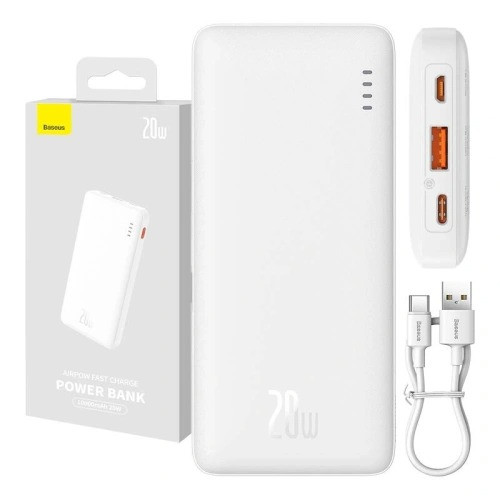 BASEUS POWERBANK AIRPOW 10000MAH 20W (BIAŁY) - zdjęcie 1