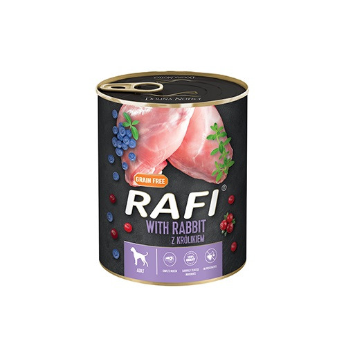 DOLINA NOTECI Rafi z królikiem, borówką i żurawiną - mokra karma dla psa - 800 g - zdjęcie 1