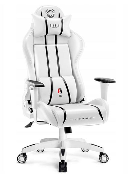Fotel gamingowy DIABLO X-ONE 2.0 normal fotel biało-czarny - zdjęcie 2