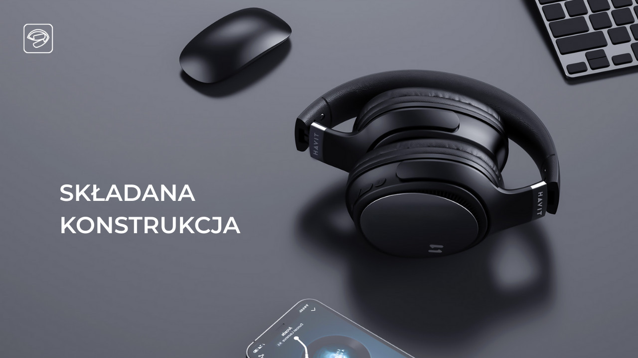 Słuchawki bluetooth Havit H630BT (beżowy) - zdjęcie 3