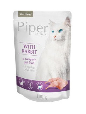 DOLINA NOTECI Piper Sterilised z królikiem - mokra karma dla kotów sterylizowanych - 100 g - zdjęcie 2