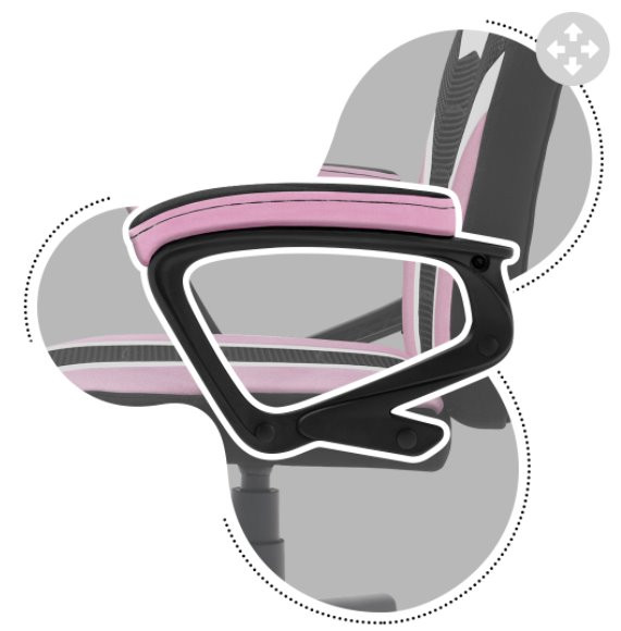 Fotel gamingowy dla dziecka HZ-Ranger 1.0 pink msh - zdjęcie 7