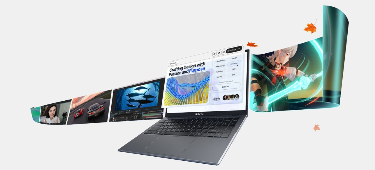 Chuwi GemiBook X Pro CWI574 Intel N100 14.1"FHD IPS 8GB SSD256 BT Win11 - zdjęcie 4
