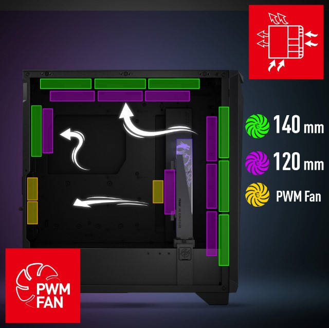 Obudowa MSI MPG GUNGNIR 300P AIRFLOW (306-7G21P21-W57) - zdjęcie 7