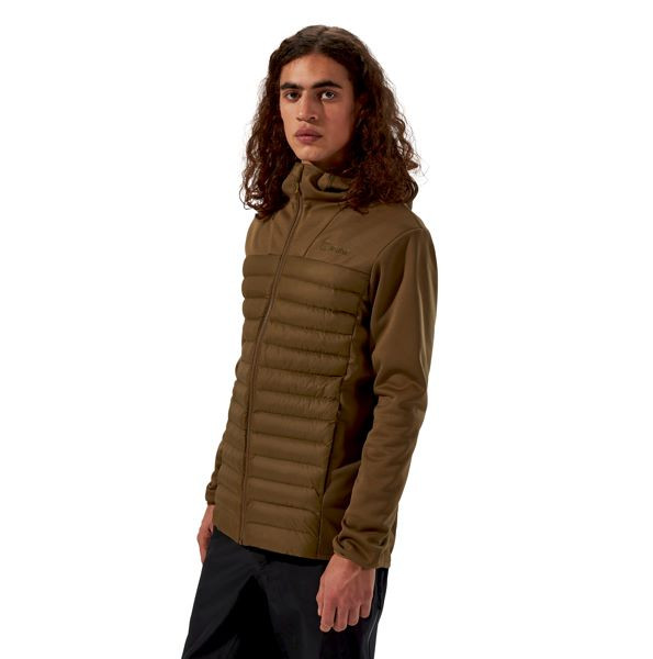 Kurtka hybrydowa męska Berghaus Vaskye Hooded Hybrid Jacket roz. L brązowa - zdjęcie 4