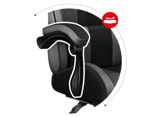 Fotel gamingowy Huzaro Force 4.7 Grey Mesh - zdjęcie 6