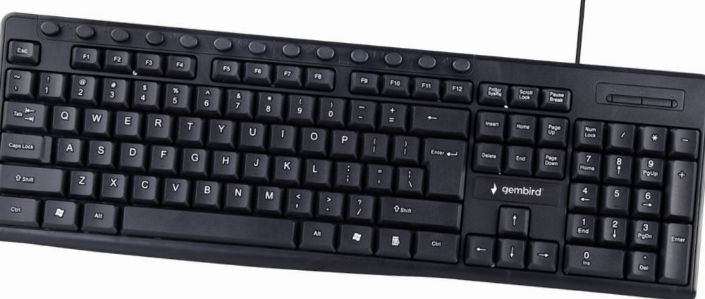 GEMBIRD KLAWIATURA MULTIMEDIALNA KB-UM-107 USB, CZ - zdjęcie 1