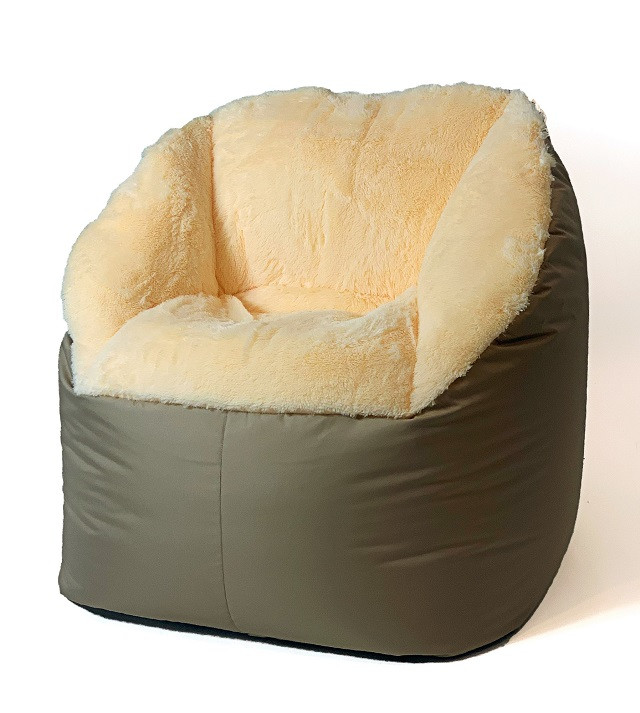 Pufa worek sako FLUFFY kremowy XXL 140x90 - zdjęcie 1