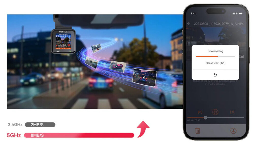 Wideorejestrator Vantrue E1 PRO 4k HDR Starvis 2 - zdjęcie 6