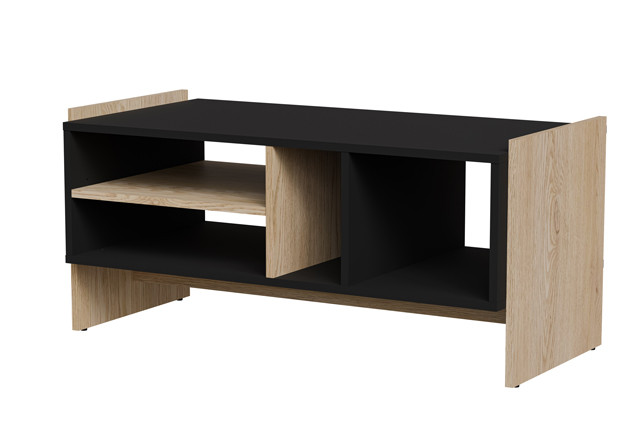 Ława/stolik PORTO 100x50x46 dąb/czarny - zdjęcie 2