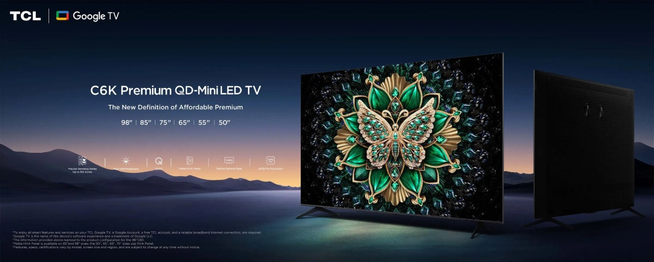 Telewizor 65" TCL 65C6K QD-Mini-LED UHD 4K Google TV - zdjęcie 1