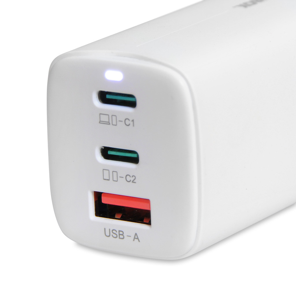 ŁADOWARKA SIECIOWA I-BOX C-65 GAN 65W KABEL, WHITE - zdjęcie 1