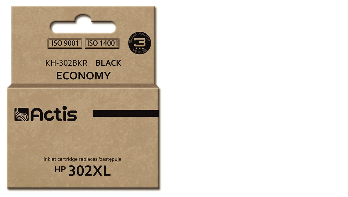 Actis KH-302BKR Tusz do drukarki HP, Zamiennik HP 302XL F6U68AE; Standard; 15 ml; czarny. - zdjęcie 1