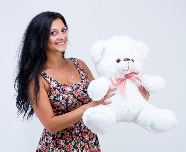 Miś TOMMY 65cm biały - zdjęcie 1